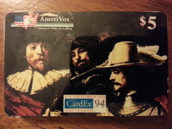 Amerivox CardEx 94 Card Ex Amsterdam Night Watch Of 1642 3000ex 1994 MINT Prépayée Prepaid Ameri Vox - Amerivox