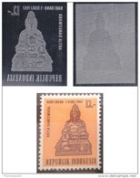 Lot De 2 Morceaux De Cylindre D'impression D'un Timbre D'Indonésie (cylinder Printing), Thème Divinité Artha Prospérité - Hinduism