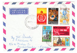 New Zealand MIXED FRANKING Niue AIRMAIL COVER 1961 - Poste Aérienne