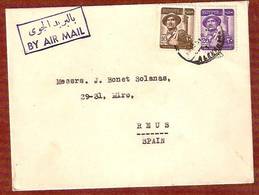 Carta Circulada De EGYPTE A ESPAÑA En 1963 - Lettres & Documents