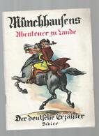 MÜNCHHAUSENS , Abenteuer Zu Lande ,46 Pages ,illustrations ,1961, Base Léxicale En Français , Frais Fr 2.85e - Schulbücher