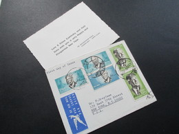 Süd Afrika / South Africa 1966 MiF Aus Dem Bedarf Als FDC Mit Neujahrskarte! Air Mail Nach New York - Covers & Documents