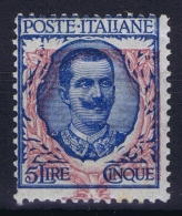 Italy   Sa 78 O  Mi Nr 84  Omato Florale Spostato Red Imprint Lowered   MH/* Flz/ Charniere - Neufs