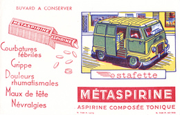 BUVARD ESTAFETTE RENAULT - Aspirine Métaspirine Composée Tonique - Auto's