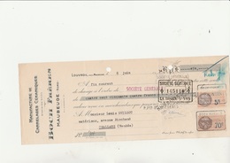 LETTRE DE CHANGE "  MANUFACTURE DE CARRELAGES CERAMIQUES - BOCH FRERES -MAUBEUGE -NORD - Bills Of Exchange