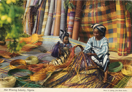 NIGERIA,afrique,mat Weaving Industrie,femme Et Enfant Au Travail,usine De Fabrication Tissus,tapis,rare,métier - Nigeria