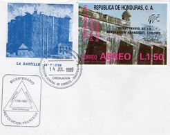 Honduras 1989, 200th French Revolution, BF In FDC - Revolución Francesa