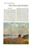 Wer Kennt Unsere Kuenstler (Gemälde Raten)   / Artikel, Entnommen Aus Zeitschrift /1936 - Paketten