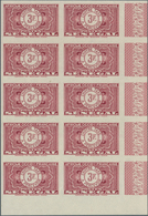 29546 Senegal - Portomarken: 1935, Guilloche Issue IMPERFORATE, 5c. To 5fr., Eight Values (excl. 15c. And - Strafport