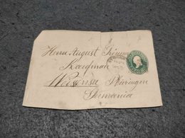 EUA STATIONERY NEWSPAPER WRAPPER FRAGMENT TWO CENTS GREEN CIRCULATED TO GERMANY - ...-1900