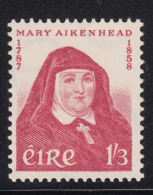 Ireland 1958 MNH Scott #168 1sh3p Mother Mary Aikenhead - Ungebraucht