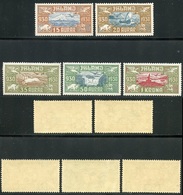 Iceland 1930, Vulcan, Horse, Drogon, MNH, 5val - Ungebraucht