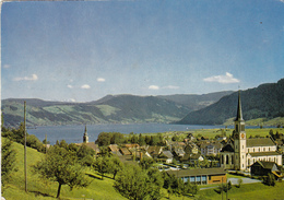 SUISSE,HELVETIA,SWISS,SWITZERLAND,SVIZZERA,SCHWEIZ ,ZOUG,ZUG,UNTERAGERI,1950 ,MONASTERE EINSIEDELN,EGLISE - Unterägeri