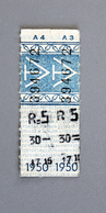 2 Tickets Papier Bleu  DesTramways De Versailles 1950 Coll Schnabel - Europa