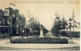 Amersfoort Stations Plein Met Standbeeld Johan Van Oldenbarneveld 1915 - Amersfoort