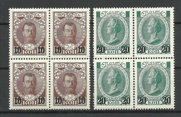 RUSSLAND RUSSIA Russie 1916 Michel 113 - 114 As 4-blocks MNH - Unused Stamps