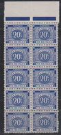 Belgisch Congo 1943 Strafport 20c Tanding 12,50 10x ** Mnh (38894A) - Neufs