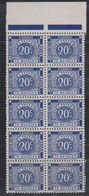 Belgisch Congo 1943 Strafport 20c Tanding 12,50 10x ** Mnh (38894A) - Ungebraucht