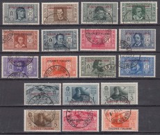 Italy Colonies General Issues, 1932 Sassone#11-22 And Posta Aerea Sassone#A8-A13 Mi#1-18 Used - Emisiones Generales
