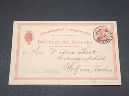 DANEMARK - Entier Postal De Copenhague Pour Stolpen En 1884 - L 17502 - Interi Postali