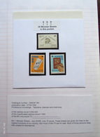 BELGIUM 1992. Rare MV Minister Proof Sheets. Catalogue # 2445-2447 Tapisterie, Diamant And Chef-koks. - Feuillets Ministériels [MV/FM]