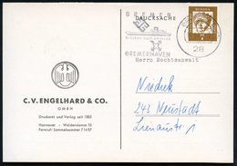 1963 (11.1.) 28 BREMEN 5, Maschinen-Werbestempel: Brücken Nach Übersee, BREMERHAVEN (Frachter U. Schlüssel) Firmenkarte  - Other & Unclassified