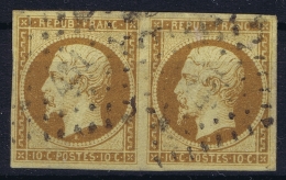 France : Yv Nr 9 Obl./Gestempelt/used  Paire 1852 - 1852 Luigi-Napoleone