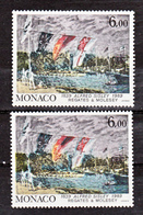 Monaco 1694 Variété Vert Foncé Et Vert Olive Normal Tableau De Sisley Neuf ** TB  MNH Sin Charnela - Varietà