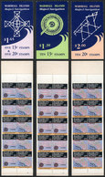 1569 MARSHALL ISLANDS: Yvert 63a + 63b + 64a, 1984 3 Booklets Of Very Fine Quality, MAPS Of The Islands, Catalog Value E - Marshallinseln