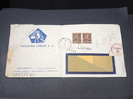 ROUMANIE - Enveloppe Commerciale De Bucarest Pour Düsseldorf En 1943 Avec Contrôle Postal - L 17954 - World War 2 Letters