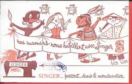 Buvard Ancien Textile : COMPAGNIE SINGER à ANGOULEME - Machines à Coudre  Partout Dans Le Monde Entier - Textile & Clothing