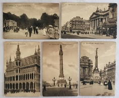 BRUXELLES - LOT DE 5 CARTES POSTALES ANCIENNES - Loten, Series, Verzamelingen