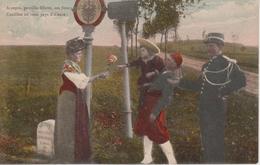 54 - MOYENVIC/LUNEVILLE - POTEAU FRONTIERE - DOUANIERS ET ZOUAVE - Zoll