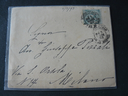 1893  ANCIENT SMALL  LETTER  WITH  POSTAGESTAMP OF  1891... 25 Cent. GREEN ..HIGHT VALUE..// ALTISSIMO VALORE - Briefe U. Dokumente