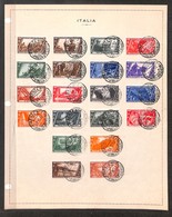 0201 REGNO - 1932 - Decennale (325/340+Aerea 42/43+Espressi 17/18) - Serie Completa Usata Su Foglio D’epoca - Firenze 28 - Autres & Non Classés