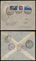 1012 ITALIA - POSTA AEREA - 1933 - Crociera Del Decennale (Longhi 2860/33SBh) - Trittico NANN (52L - Aerea) Su Aerogramm - Autres & Non Classés