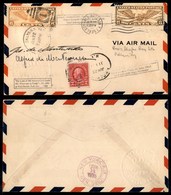 1023 ITALIA - POSTA AEREA - 1935 (22 Giugno) - New York Roma (382 - Longhi 3284/35ZBb) - Aerogramma Con Le Firme Dei Pil - Autres & Non Classés