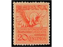 486 ** ESPAÑA. Ed.454. <B>20 Cts.</B> Rojo. Centraje Perfecto. LUJO. Cat. 53?. - Autres & Non Classés