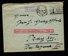 A5478) DR Feldpostbrief V. Freiburg 26.9.40 N. Prag M. Dt. DP B&M - Covers & Documents