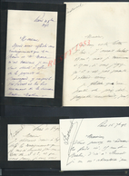 2 LETTRES + 2 CARTES DE PARIS RUE BERLIN 1890  ECRITE PAR PASTOUREL : - Manuscripts