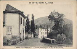 CPA Le Puy De Dôme Illustré 1 Veyre Monton Le Centre Du Bourg Et Puy De Marmand YT 314 Rouget De L'Isle - Veyre Monton
