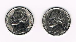 °°° U.S.A.  2 X 5 CENTS  JEFFERSON  1996/97 P - 1938-…: Jefferson