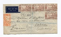 !!! PRIX FIXE : NOUVELLES HEBRIDES, LETTRE RECOMMANDEE PAR AVION DE PORT VILLA DU 31/10/1939 POUR VALENCE - Covers & Documents