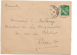 Timbres Sur Lettre - 1939-44 Iris