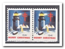 Amerika 1941, Postfris MNH, Christmas, Lighthouses ( Right Side Imperf. ) - Ohne Zuordnung