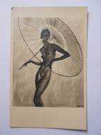 Carte Postale "Le Parasol Vert " 6466 Salon De Paris Par Jean - Gabriel Domergue - Opéra & Théâtre