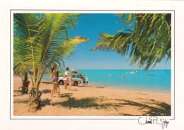 Boating, Beach And Palms At Broome, Western Australia 1988 Unused - Broome