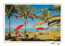 Sun Umbrellas And Palms At Broome, Western Australia 1988 Unused - Broome