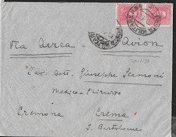 ETIOPIA - POSTA MILITARE N.84 (1- P4) SU BUSTA VIA AEREA 30.01.1937 PER CREMA - Ethiopia