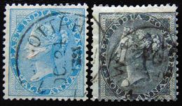 BRITISH INDIA 1856 1/2a,4as Queen Victoria Used NO WATERMARK - 1858-79 Kolonie Van De Kroon